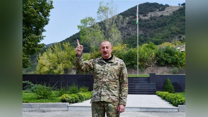 'Делимитациясиз ҳеч ким Озарбайжонни Арманистон ҳудудига бостириб кирганликда айблай олмайди – Илҳом Алиев'ning rasmi