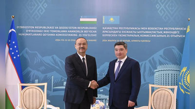 Изрображение 'Переход на свободный режим торговли обсудили главы правительств Узбекистана и Казахстана'