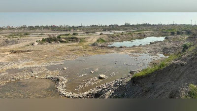 Изрображение 'На реке Чирчик обнаружили очередной факт незаконной добычи песка и гравия'