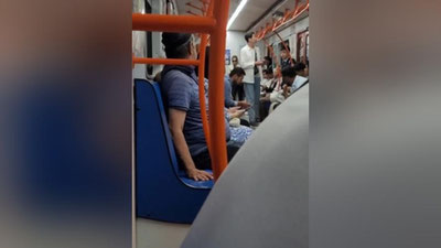 Изрображение 'Поезд в столичной подземке встал на въезде к станции "Чорсу" (видео)'