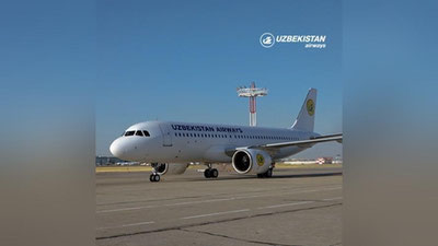 Изрображение 'Uzbekistan Airways получила 18-й по счету Airbus A320neo'