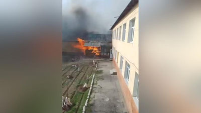 Изрображение 'В одной из школ Андижанской области произошел пожар (видео)'