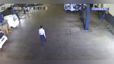 Изрображение 'В Ташкенте парень умудрился угнать новый автомобиль из салона (видео)'