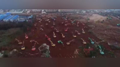 Изрображение 'Успеть за 6 дней: как в Ухане строят новый госпиталь (таймлапс-видео)'