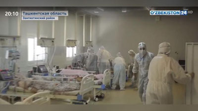 Изрображение 'Зангиатинская больница заполнена: в 1-й прием больных приостановлен, во 2-й осталось 300 коек (видео)'