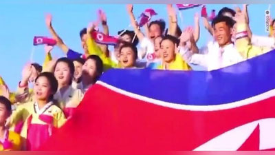 Изрображение 'Хвалебную оду воспели Ким Чен Ыну жители Северной Кореи (видео)'