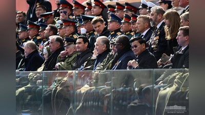 Изрображение 'Президент Узбекистана принял участие в торжествах в связи с 79-й годовщиной Победы в Москве'