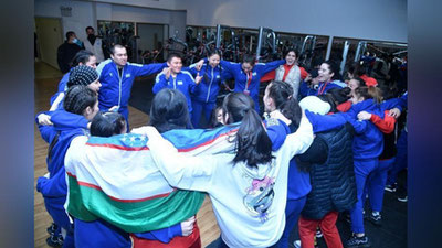 Изрображение 'Триумфаторов турниров в Иордании и Иране ночью встречают в Ташкенте'