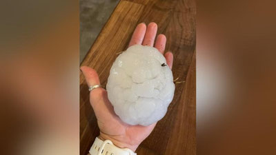 Изрображение 'Град диаметром до 10 см накрыл штаты Техас и Флорида в США (видео)'