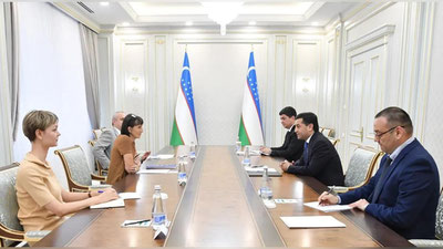 Изрображение 'Глава делегации ЕС в Узбекистане Шарлотт Адриан завершила миссию в Ташкенте'