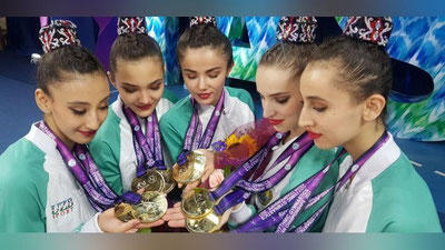 Изрображение 'Наши гимнастки завоевали путевку в Токио: итоги чемпионата Азии в Ташкенте (фото)'