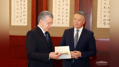 Изрображение 'Президент Узбекистана и глава «China CAMC Engineering» обсудили проекты строительства в Новом Ташкенте'
