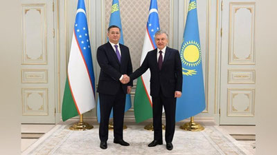 Изрображение 'Президент Узбекистана провел встречу  с министром иностранных дел Республики Казахстан'