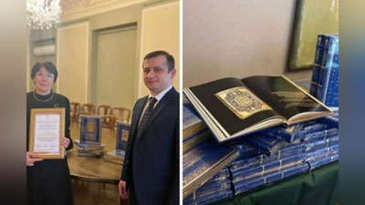 Изрображение 'Третьяковской галерее переданы 50 томов книг-альбомов «Культурное наследие Узбекистана»'