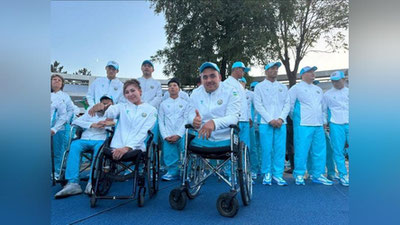 Изрображение 'Сборная Узбекистана прибыла в Китай на Параазиатские игры'