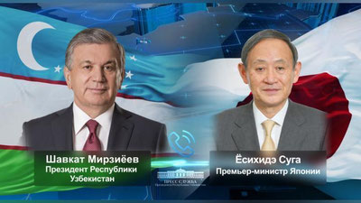 Изрображение 'Состоялся телефонный разговор лидеров Узбекистана и Японии'