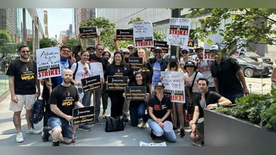 Изрображение 'Актеры Голливуда начали первую с 1980-х годов масштабную забастовку'