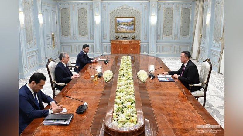 Изрображение 'Глава Узбекистана принял Генсека Организации тюркских государств'