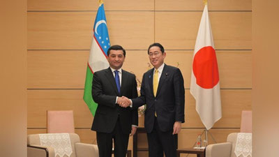 Изрображение 'Премьер-министр Японии принял главу МИД Узбекистана'