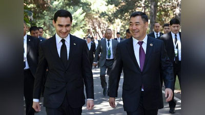 Изрображение 'Главы Туркменистана и Кыргызстана поздравили Шавката Мирзиёева с победой на выборах'