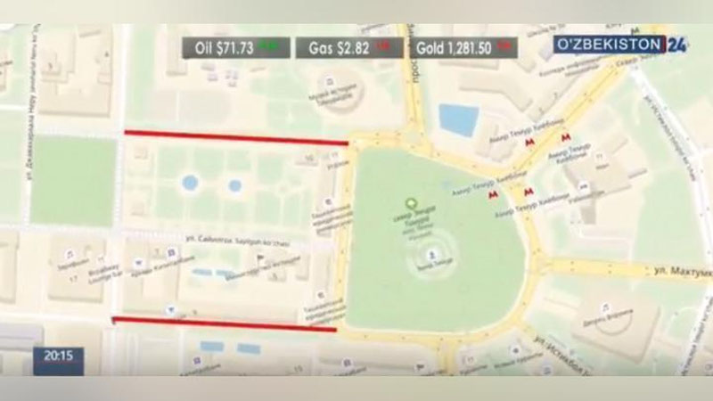 Изрображение 'НА СКВЕРЕ В ТАШКЕНТЕ ОТКРЫТЫ ДВА УЧАСТКА ДОРОГ (ВИДЕО)'