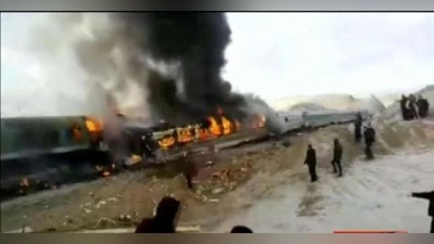 Изрображение 'СТОЛКНОВЕНИЕ ПОЕЗДОВ В ИРАНЕ: ДЕСЯТКИ ПОГИБШИХ (ВИДЕО)'