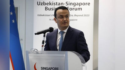 'Vazir Prezidentning Singapurga tashrifidan ko`zlangan maqsadlar haqida gapirdi'ning rasmi