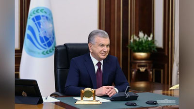 'Shavkat Mirziyoev ShHTga a`zo davlatlar rahbarlari kengashining videoanjuman shaklidagi majlisida ishtirok etdi'ning rasmi