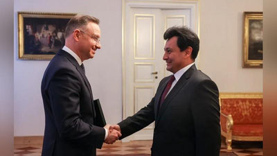 Изрображение 'Новый посол Узбекистана в Польше вручил верительные грамоты президенту Анджею Дуде'