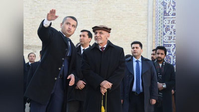 Изрображение 'ГЛАВА АФГАНИСТАНА ОСМОТРЕЛ ДРЕВНИЕ ПАМЯТНИКИ БУХАРЫ (ФОТО)'