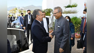 Изрображение 'Глава Узбекистана встретился в Исламабаде с Президентом Пакистана'