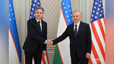 Изрображение 'Президент Узбекистана принял Госсекретаря США Энтони Блинкена'