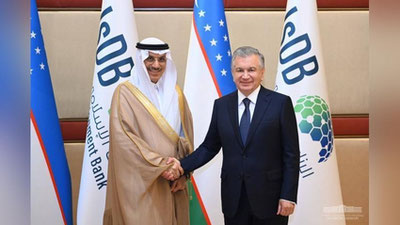 Изрображение 'Шавкат Мирзиёев принял президента Исламского банка развития'