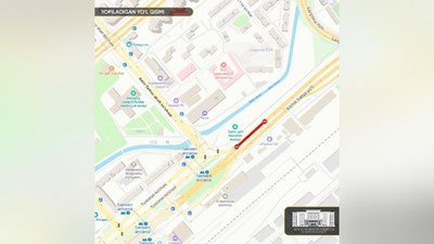 Изрображение 'Участок дороги возле Музея железнодорожной техники в Ташкенте закроют на 2 ночи'