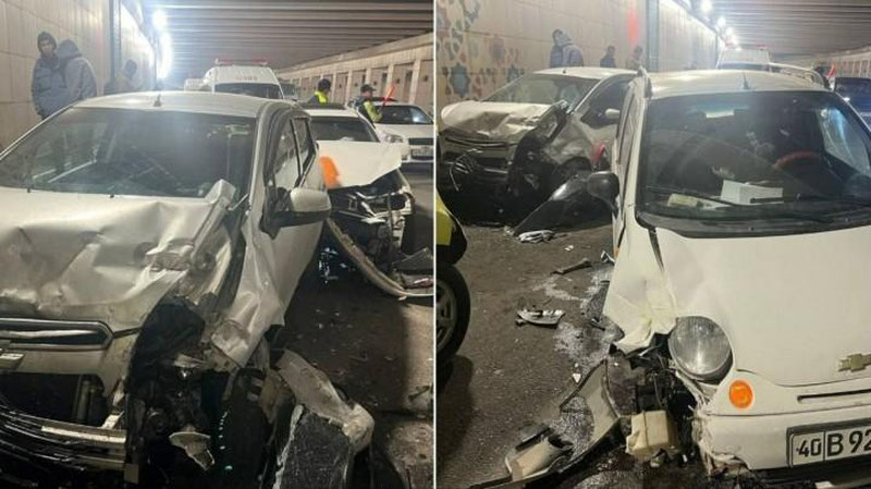 'Toshentda 5 ta mashina ishtirokida YTH sodir bo`ldi (video)'ning rasmi