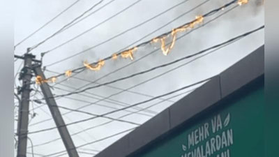 'Toshkentda sim yog`ochdagi elektr simlari yonib ketdi'ning rasmi