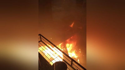 Изрображение 'В Шайхантахурском районе Ташкента горело кафе (видео)'