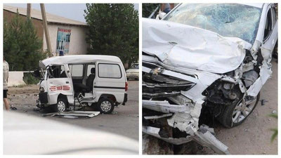 Изрображение 'В Намангане в ДТП погиб пассажир машины "скорой помощи", двое пострадали'