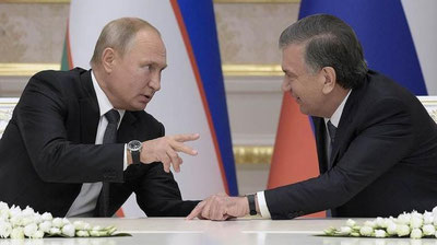 'Shavkat Mirziyoev va Vladimir Putin bo`lajak oliy darajadagi tadbirlar rejasini muhokama qildilar'ning rasmi