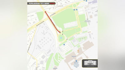 'Toshkent xalqaro aeroportiga olib boruvchi ko`prik yopiladi'ning rasmi