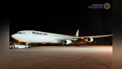 Изрображение 'Самолет иранской Mahan Air экстренно сел в Ташкенте'