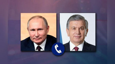 Изрображение 'Президенты Узбекистана и России обсудили актуальные вопросы двусторонней повестки'