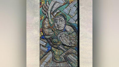 Изрображение 'Мозаичному панно со здания газетного цеха в Ташкенте ищут новое место'