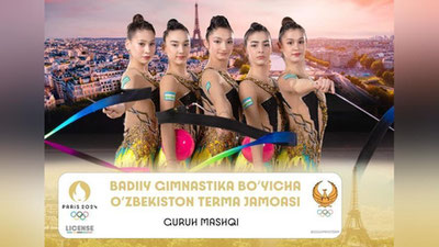 Изрображение 'Узбекские гимнастки завоевали лицензию на Олимпийские игры в групповых упражнениях'