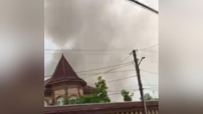 Изрображение 'В Мирабадском районе горел частный дом за детским садом'