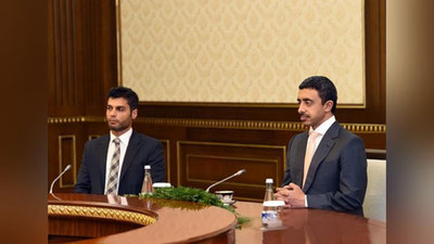 Изрображение 'ПРЕЗИДЕНТ ПРИНЯЛ ГЛАВУ МИД ОБЪЕДИНЕННЫХ АРАБСКИХ ЭМИРАТОВ'