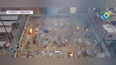 Изрображение 'В Индии от коронавируса умирает по 15 человек в час: крематории работают круглосуточно (видео)'