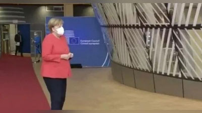 Изрображение '«Заблудившаяся» на саммите ЕС Меркель попала на видео'