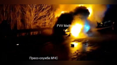 Изрображение 'На перевале "Камчик" ночью сгорел автомобиль (видео)'