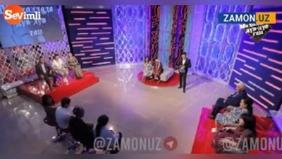 Изрображение 'Во время ТВ-шоу на узбекском телевидении появился неожиданный гость (видео)'